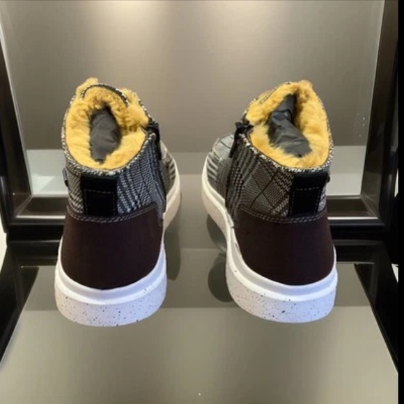 Plaid Black Yellow Fur Boot Zip-Up & Lace Romika Helsinki 02 Sz40 8-8.5 Sneakers - Picture 14 of 16